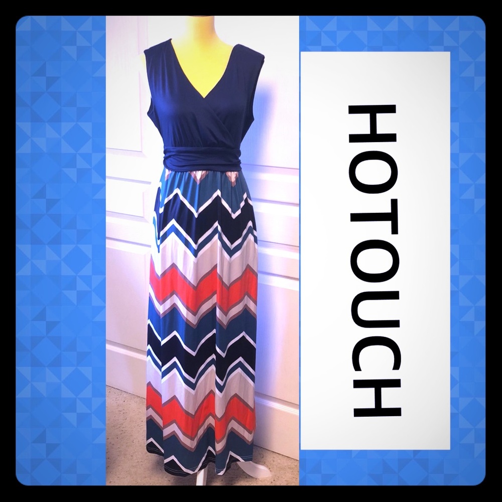 NWT Women's Chevron Maxi Dress